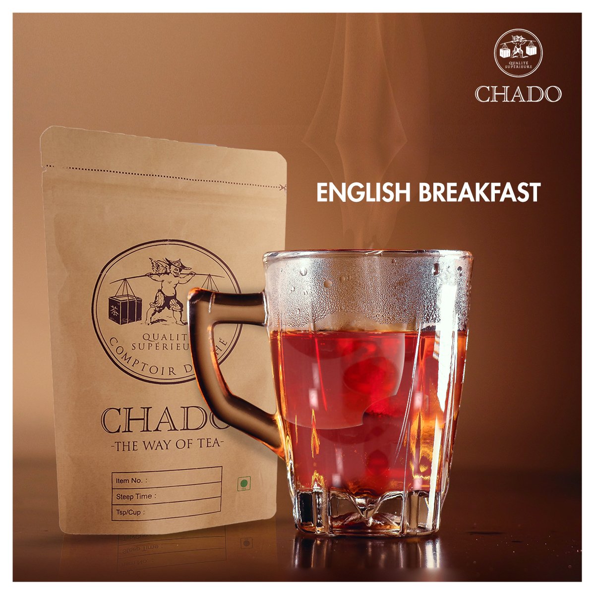 A strong morning cup of English breakfast can be enjoyed with or without milk, as per your taste.

#TeaForYou #ChadoTea