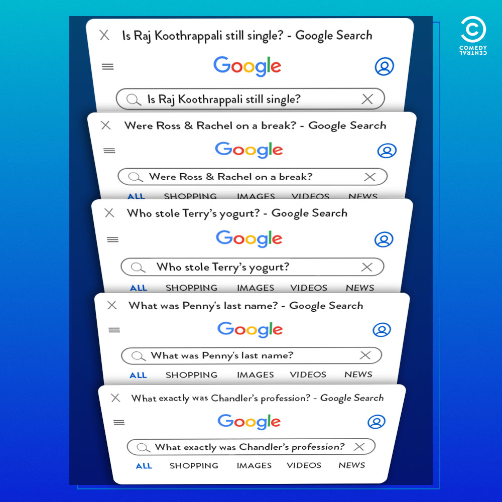 ComedyCentralIn's tweet photo. Here’s our #GoogleSearchHistory... we aren’t even guilty! 👀
#TrendingFormat #TrendingNow #PostFormat #CCMemes #SocialMemes https://t.co/Q9rjAnYV5Z