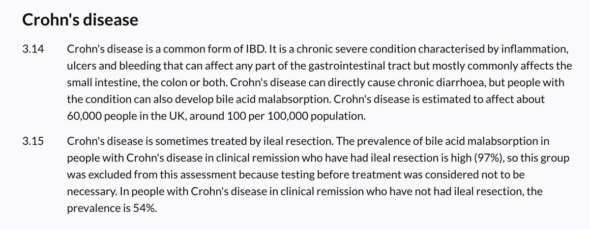 Crohnoid's tweet photo. Soapbox time. Just read yet another post from patient who had their #terminalileum removed but wasn't told about #BAM #bileacidmalabsorption. When is this discussion going to become standard before #colorectalsurgery? Attached is extract from #NICE #SeHCAT document
#SoMe4Surgery https://t.co/cZyrwX0Gsm