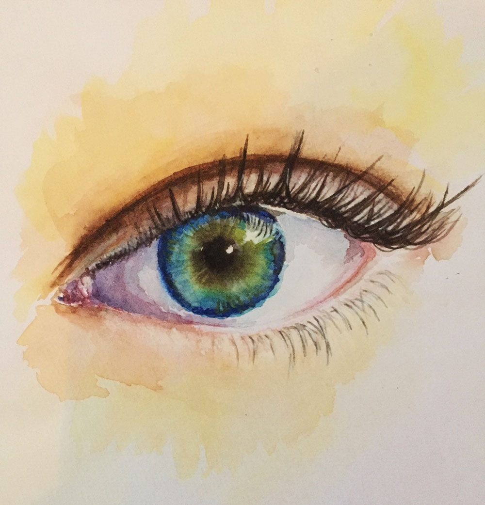 I recently found my first #Watercolour piece; it was during my #eye study phase. I became obsessed with them. Was there an #art phase you ever went through that you look back on fondly? #watercolorpainting #watercolorart