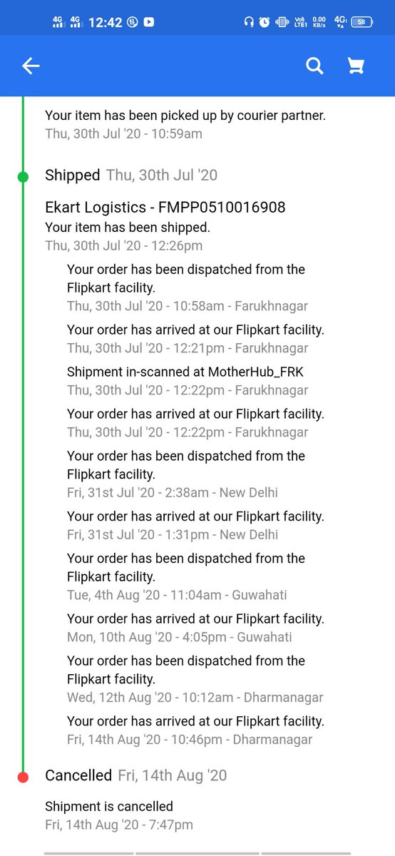 94Subhasish's tweet photo. @walmartindia it's been 12 days I didn't get any response from @Flipkart @flipkartsupport.My order cancelled automatically after 8 days delay from delivery https://t.co/1Xq7dxLEP8 was an offer based product.@rajneeeshkumar help me out.I'hv contacted customer service Many times. https://t.co/nClTigcwcC