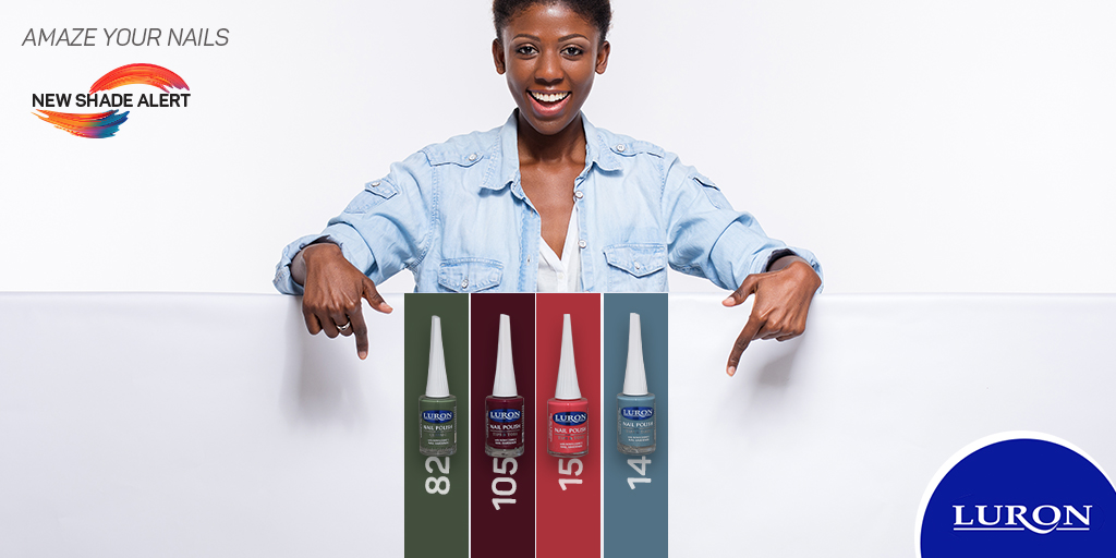 LuronOfficial's tweet image. Make an impression with Luron!

Why not amaze your nails with our amazing new nail shades? Pick the colour that fits your style and create some magic.

#Luron #LuronAtHome #LuronNailedIt #LuronNailPolish #New #NailsOnFleek #Luronalltheway