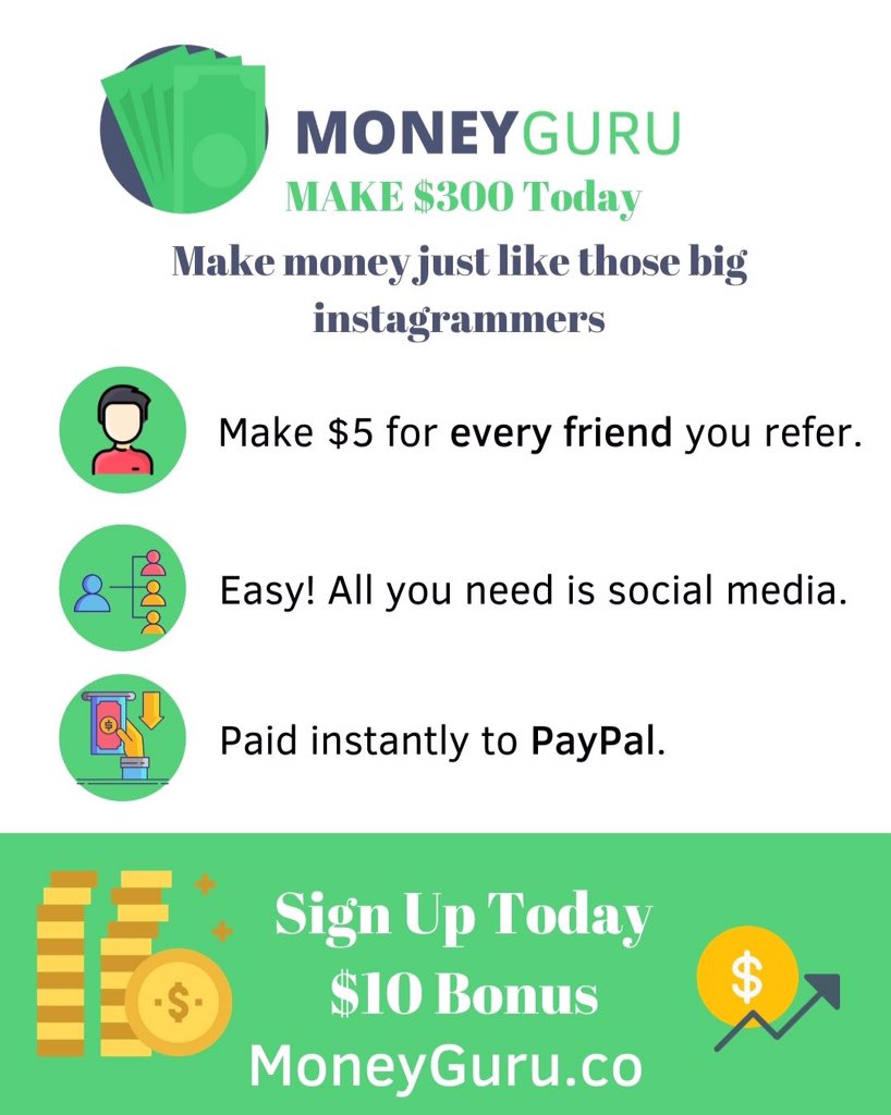 zendydc's tweet image. ref.moneyguru.co/zendydc;text=I… inviting you to join MoneyGuru, a site that lets you earn money with social media. I just earned $10 and you can too! Sign up today for a $10 bonus!;hashtags=earnmoney #cashappfriday #makemoneyonline #onlinejob