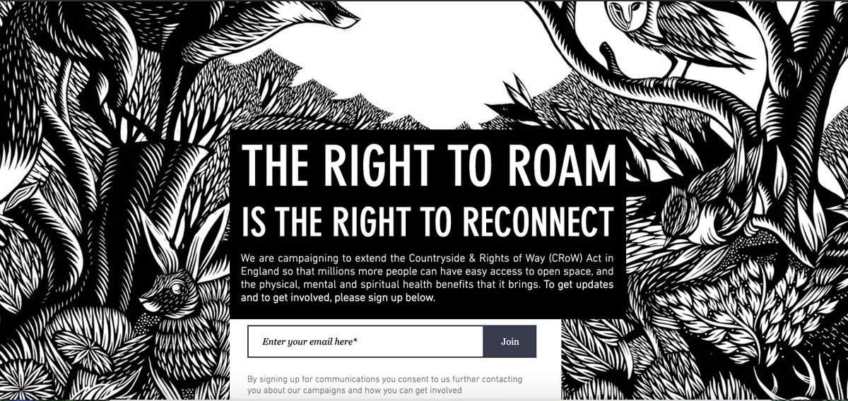 Guy Shrubsole (@guyshrubsole) on Twitter photo We need a greater Right to Roam, to reconnect with nature and ourselves.
New campaign launched today by <a href="/nickhayesillus1/">nickhayesillustration</a> and myself; please visit & sign up here: righttoroam.org.uk
Huge thanks to <a href="/GeorgeMonbiot/">George Monbiot</a> for profiling it in his column today: theguardian.com/commentisfree/… We need a greater Right to Roam, to reconnect with nature and ourselves.
New campaign launched today by <a href="/nickhayesillus1/">nickhayesillustration</a> and myself; please visit & sign up here: righttoroam.org.uk
Huge thanks to <a href="/GeorgeMonbiot/">George Monbiot</a> for profiling it in his column today: theguardian.com/commentisfree/…