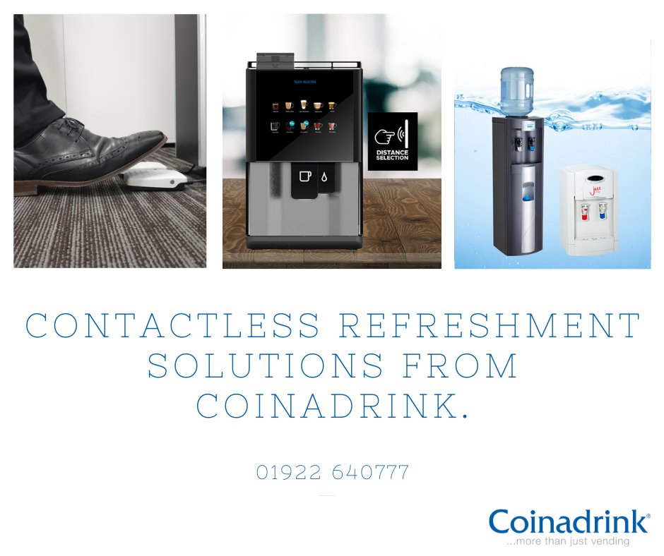 coinadrink's tweet image. For added peace of mind, you can now enjoy contactless solutions from Coinadrink. Why not contact us today about experiencing contactless equipment in your workplace?

coin-a-drink.co.uk/contact-us

#vendingsolutions #workplacerefreshments #refreshmentsolutions #contactlessvending