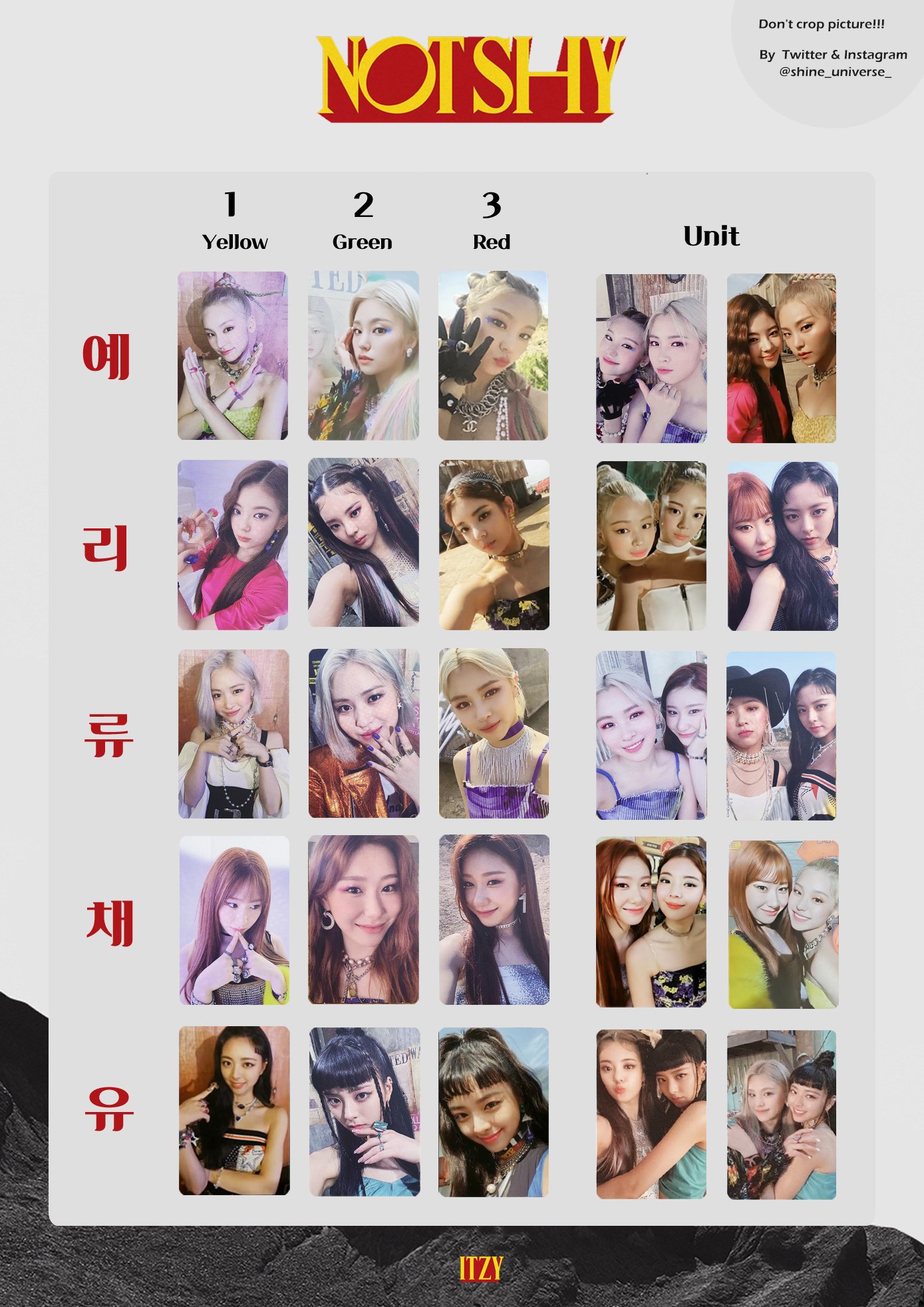 【トレカ】ITZY / NOT SHY ITZY - NOT SHY - 3rd Mini Album - Official Photocards (Free