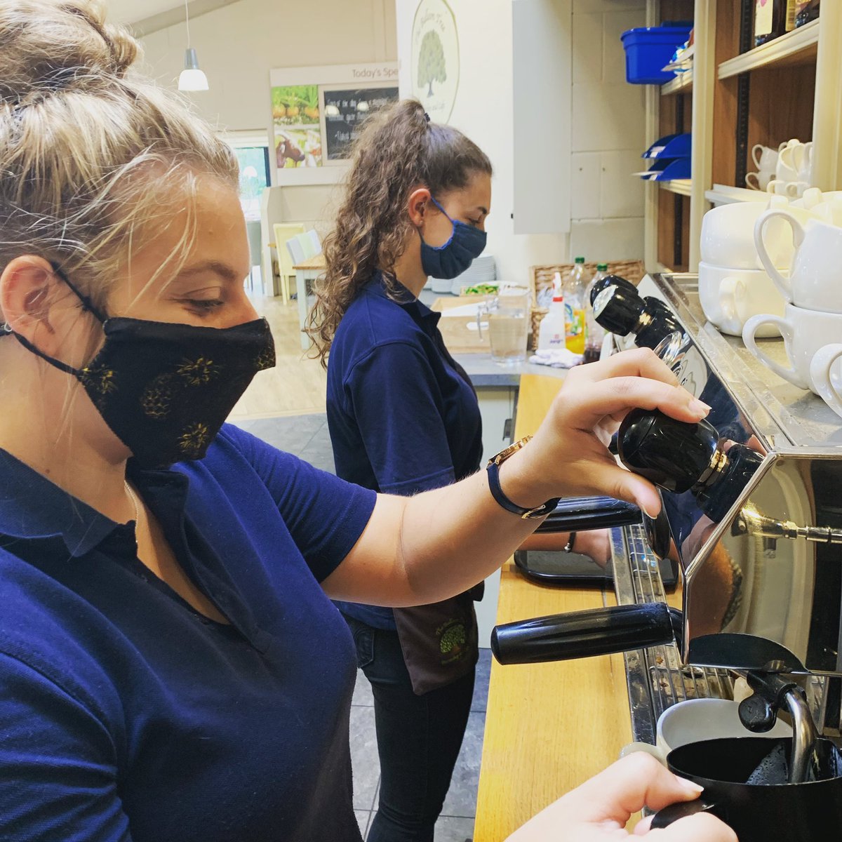 theballoontree's tweet photo. Steph & Lucy are knocking out cups of the good stuff today! ☕️ and better yet it’s 50% off with the #eatouttohelpout
#freshlyground #freshcoffee #smise #eatlocal #farmshop https://t.co/K440qLdXhc