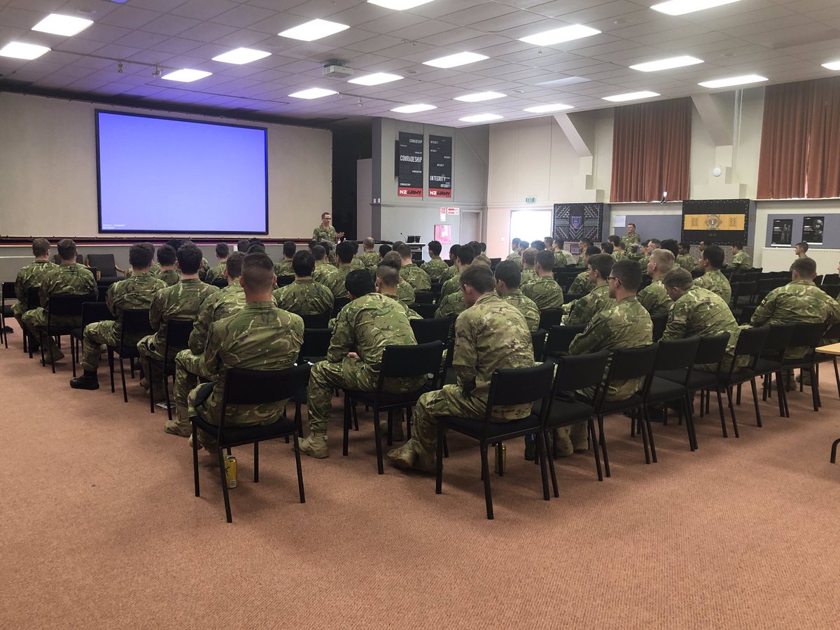ray_kareko's tweet photo. The Comd and I started the day sharing a coffee with the Comd Team of 2 Sig Sqn. NZDF commendations to SGT W and CPL H-M. Very well deserved. Finally, we addressed the first wave of soldiers surging into Akld for the MIQF.
#Force4NZ
#agileandadaptive
#worldclasswithmana https://t.co/XS9GySVRym