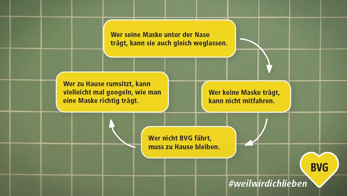 BVG_Kampagne's tweet photo. Masken-Schwurbler in 3 ... 2 ... 1 ... https://t.co/3EKJA72Nx0
