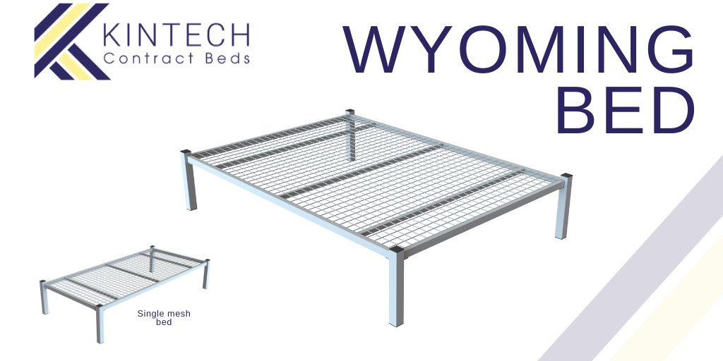 kintechbeds's tweet photo. Our Wyoming #ContractBed range is one of our most durable beds that we manufacture. It features a welded steel mesh base which sits on thick steel cross &amp; side bars to ensure sturdiness.

Emails sales@kintechltd.co.uk if you'd like to find out more!

#MetalBed #MetalContractBed https://t.co/t5juzhF3N7