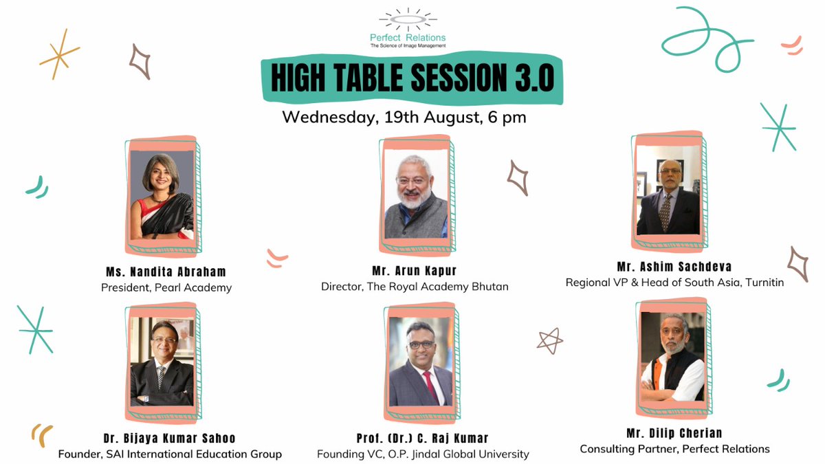 Are the schools ready for the big change post #NEP2020 announcement? Let's hear from industry experts @bijoyksahoo @ashim_sachdeva @arunkapur @nanditaabraham @jindalGlobalUNI at #CommsHighTable 3.0 along with  @DILIPtheCHERIAN, today at 6:00 PM. @PerfectPRIndia
