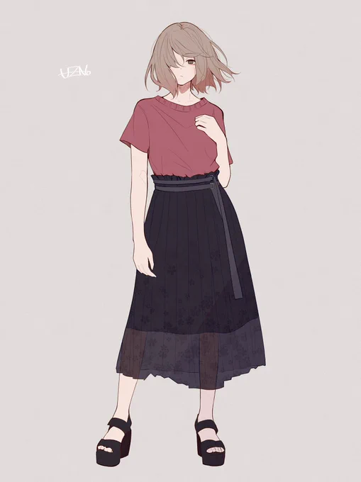 お茶ちゃんが描いてくれた『無口な先輩』最高…かわいい 