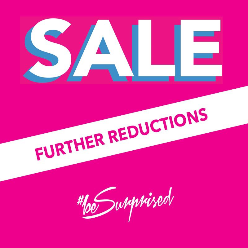 FURTHER REDUCTIONS! 🤩 

Many items now HALF PRICE or less! 

Hurry, once they’re gone, they’re gone! 

#Besurprised #creaseys #sale