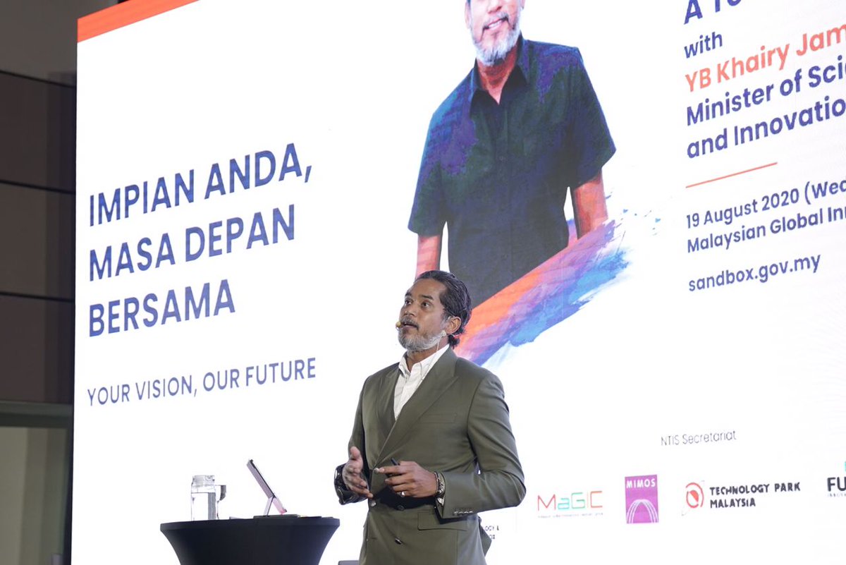 SandboxMalaysia's tweet photo. ‘Your Vision, Our Future’ A Tech Ecosystem Townhall with YB @Khairykj , Minister of Science, Technology and Innovation (MOSTI). 

“The tech ecosystem is playing an active role and critical to the economic recovery post COVID-19.” https://t.co/J3D3pIFbEf