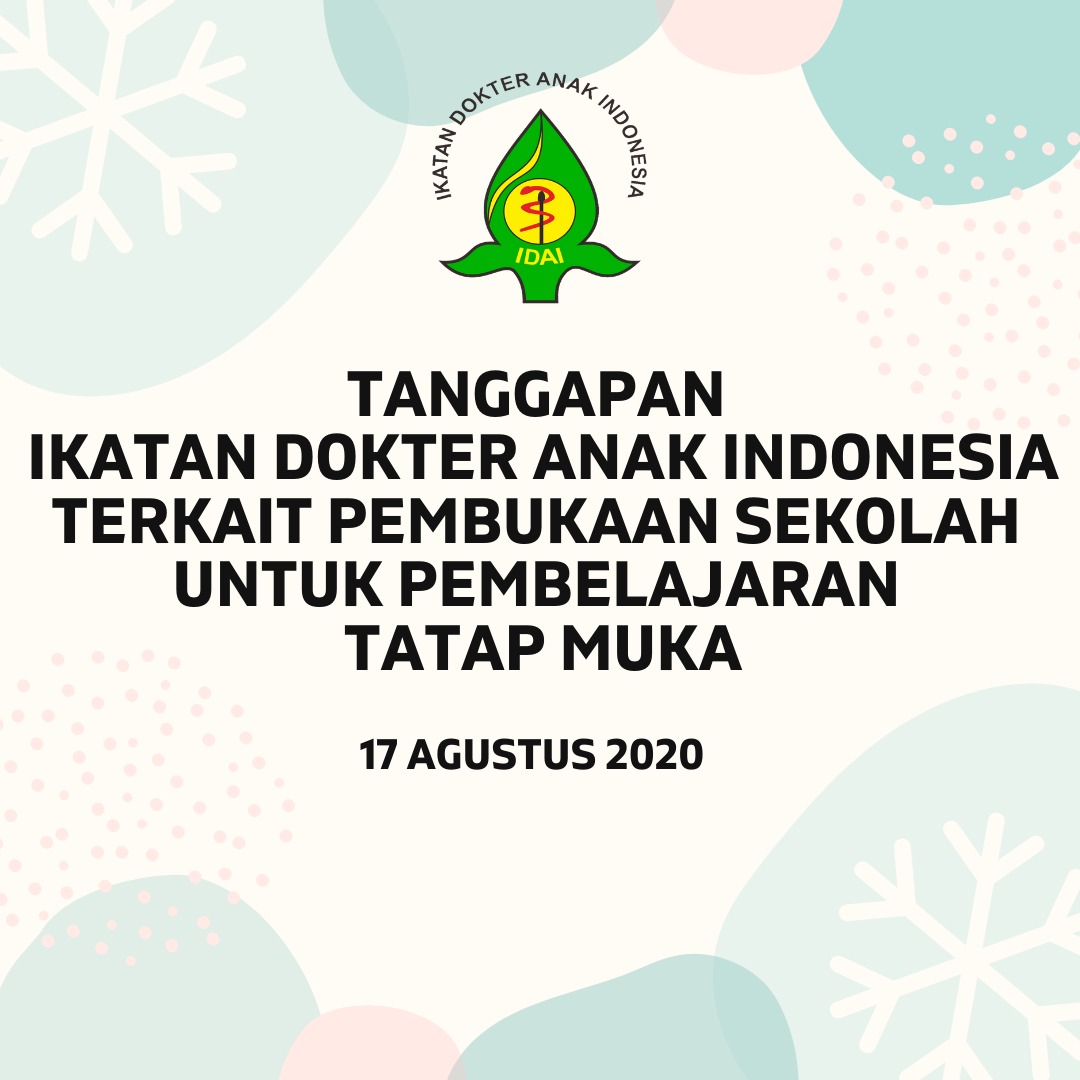 idai_tweets's tweet photo. Simak Tanggapan Ikatan Dokter Anak Indonesia Terkait Pembukaan Sekolah Untuk Pembelajaran Tatap Muka, dalam infografis berikut.(1)
#COVID19
#PJJ
#PembukaanSekolah
#PembelajaranTatapMuka
#IDAIStatement https://t.co/kcWorhnUiY