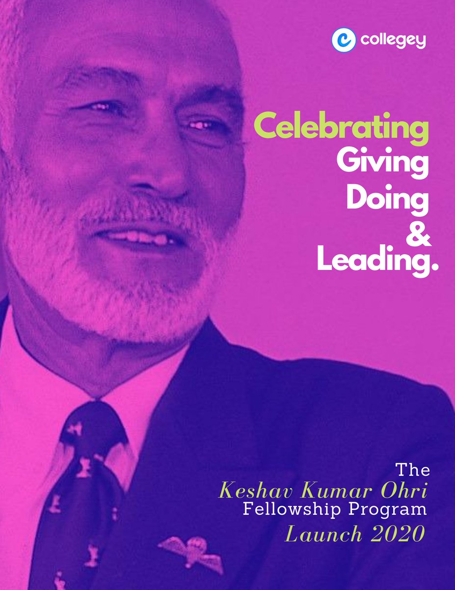 They led by example.
To empower teenagers to follow the path of generosity, empathy &amp; leadership as they advance in life, <a href="/BeCollegey/">Collegey.com</a> announces the Nirmal Ohri and Keshav Kumar Ohri Fellowships. Email be@collegey.com to express interest
With <a href="/skjamal/">Syed K. Jamal</a> @Devbrat1010