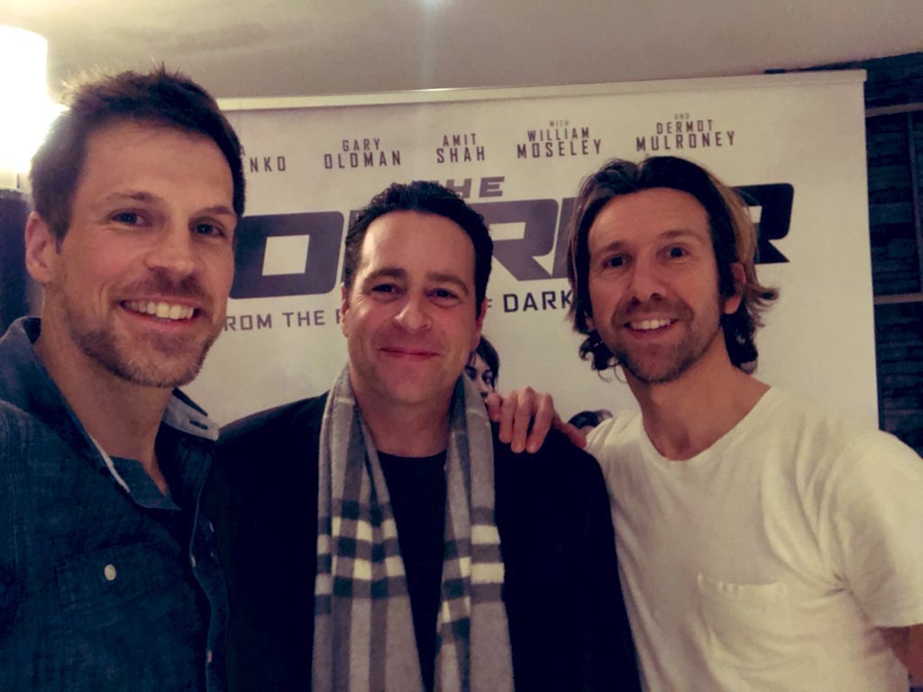 Happy birthday to one of the hosts of the podcast <a href="/cjamesdirect/">Christian James</a> !! You can hear his dulcet tones and imagine his blond locks flowing here: thefilmmakerspodcast.com 

Here he is with <a href="/GilesAlderson/">Giles Alderson</a> &amp;  @Zachacry_Adler 
Have a brilliant day buddy! 

#filmmaker #podernfamily