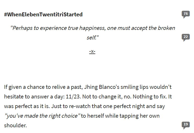 ulaaaann's tweet photo. when readers appreciate #ElebenTwentitri litol details. hashtag 01 v hashtag 23. //kiligz. https://t.co/A0cej0WA0D
