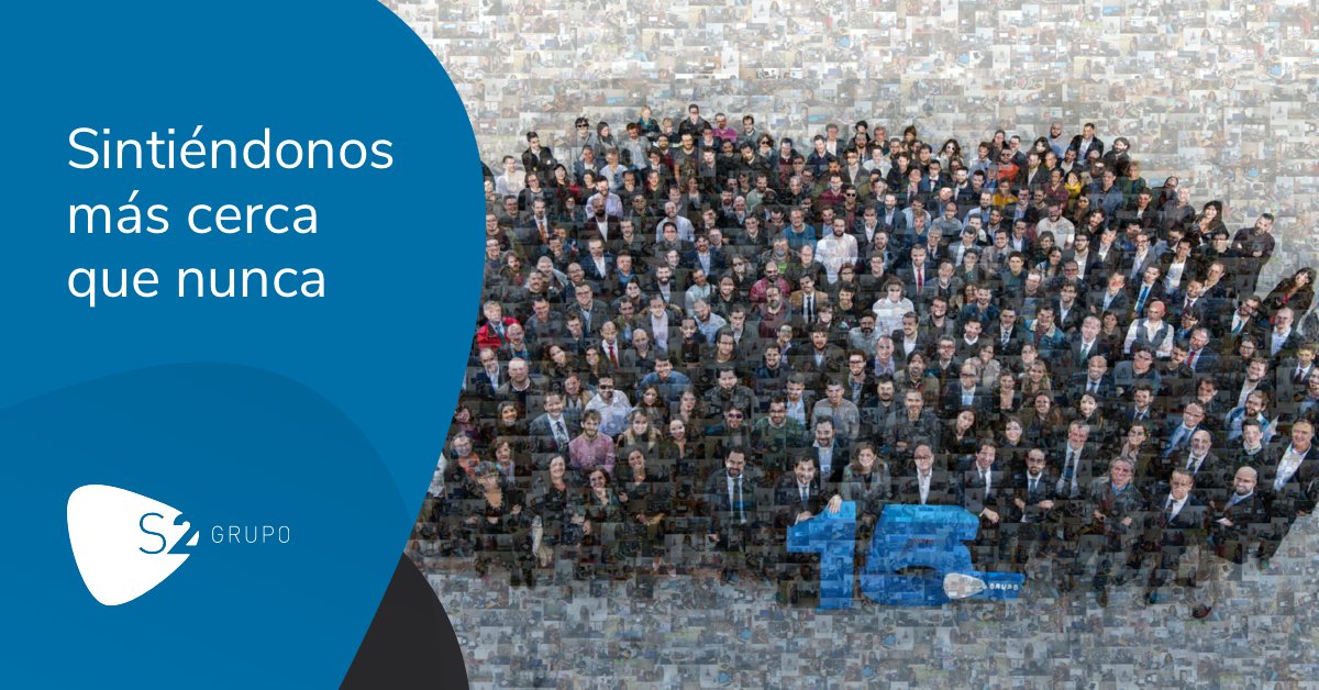 s2grupo's tweet photo. Este mural representa el espíritu de #equipo de S2 Grupo. Hemos unido las imágenes de todos los empleados y empleadas durante el #teletrabajo, formando este gran puzzle que ahora se encuentra en nuestras sedes👏¡Cada vez más cerca! https://t.co/LrZV07jujY