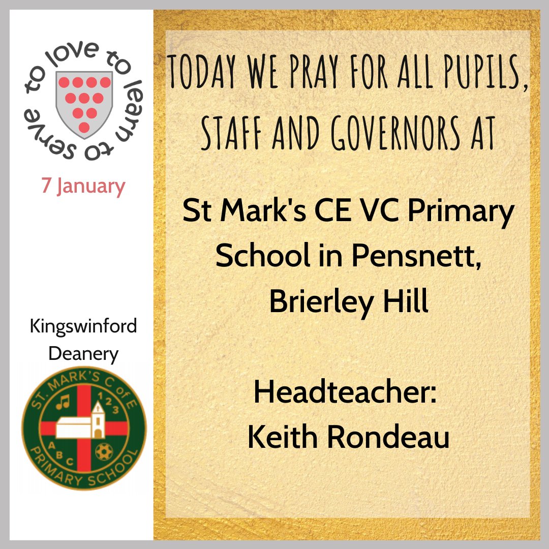Diocesan Edu Team (@cofeworceduteam) on Twitter photo 🙏 Today we #pray for all pupils, staff and governors at <a href="/SMCoE_Pensnett/">St Mark's C of E Primary School</a> in Pensnett, Brierley Hill. Headteacher: Keith Rondeau. 🙏 Today we #pray for all pupils, staff and governors at <a href="/SMCoE_Pensnett/">St Mark's C of E Primary School</a> in Pensnett, Brierley Hill. Headteacher: Keith Rondeau.