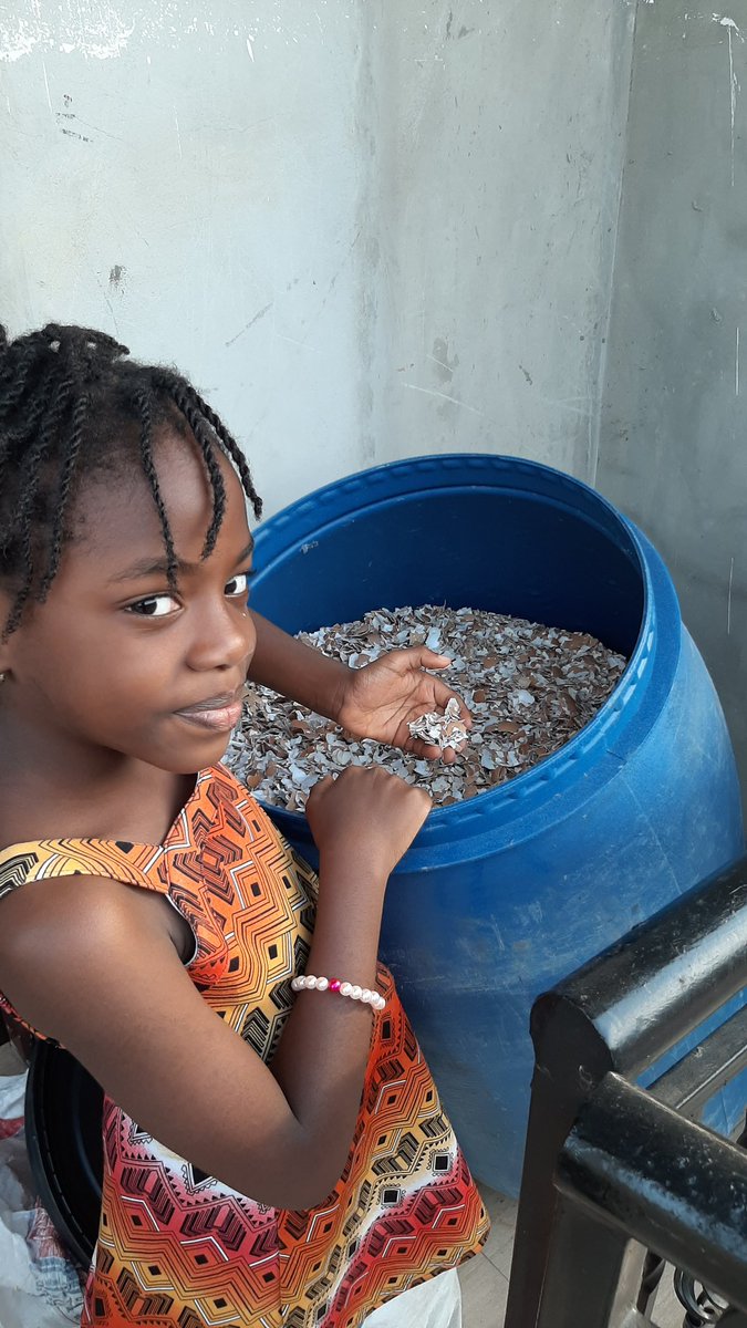 SadeNubi's tweet photo. Two young environmentalist, helping the environment by recycling eggshells to create an eco-friendly value chain. #recycling #kidsactivities https://t.co/vJZp7odhPS