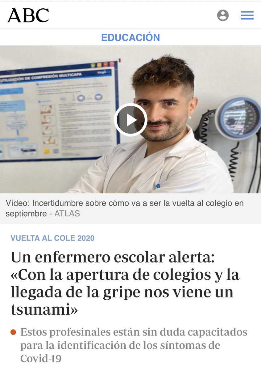 EnfermeroEnred's tweet photo. El enfermero @borjamediero nos habla de la #VueltaAlColeSegura y la importancia de la #EnfermeriaEscolar.

“En los colegios es necesaria la visión de un sanitario a la hora de organizar un protocolo de actuación frente al Covid” 

🔗 https://t.co/msbAK4QEVI

@ABC_Familia https://t.co/6hUZMNb01l