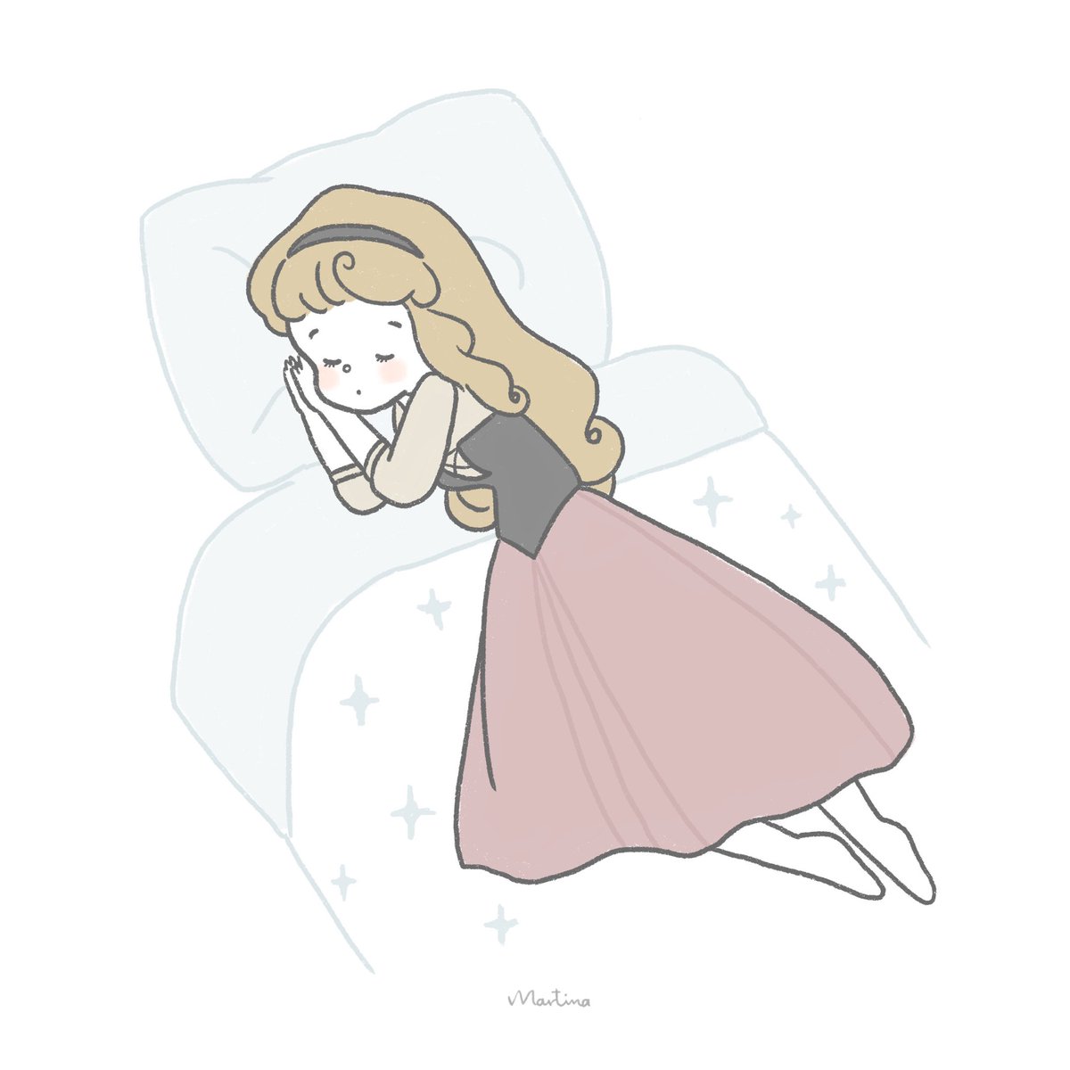 マルティナ イラストレーター 横向かな寝られへんねん 眠れる森の美女 オーロラ姫 ディズニープリンセス ディズニー イラスト好きな人と繋がりたい 絵描きさんと繫がりたい イラストオーダー