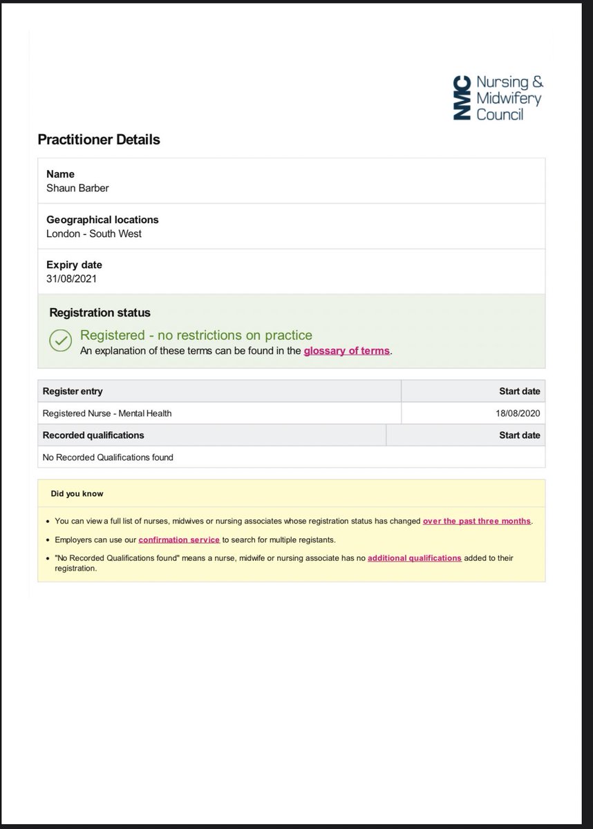 Nurse Barber will see you now.
Officially registered.
#registerednurse #mentalhealth #rmn #goodbyestudentlife #timetobeanadult #anyadvice #newlyqualified