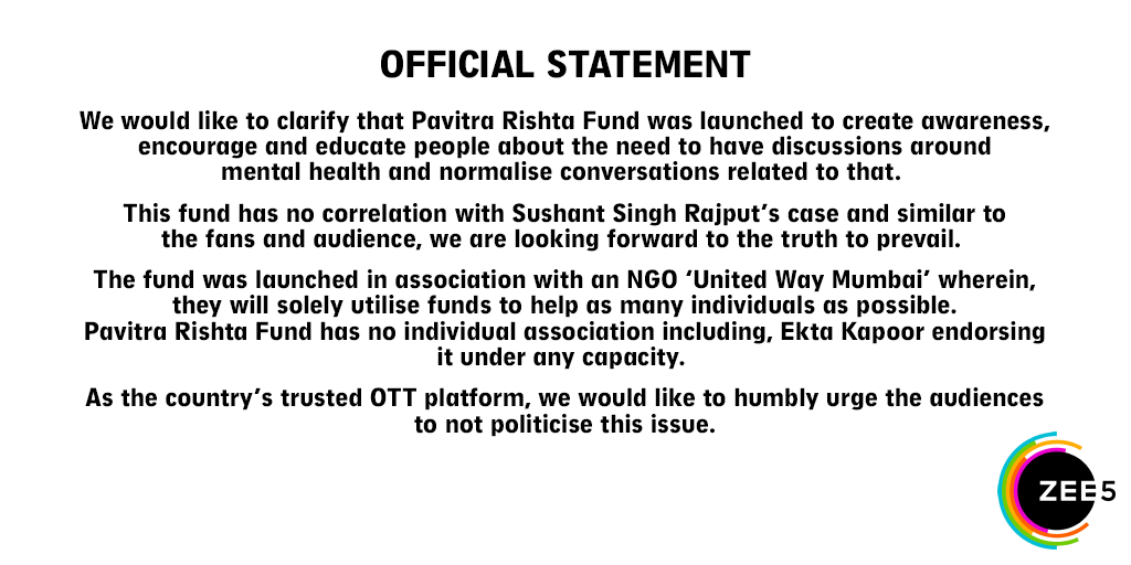 PR_Fund's tweet photo. #PavitraRishtaFund was started in the wake of creating awareness around mental health. The movement’s sole aim is to help one and all embrace wellness in their lives. https://t.co/AUHUjYyW30