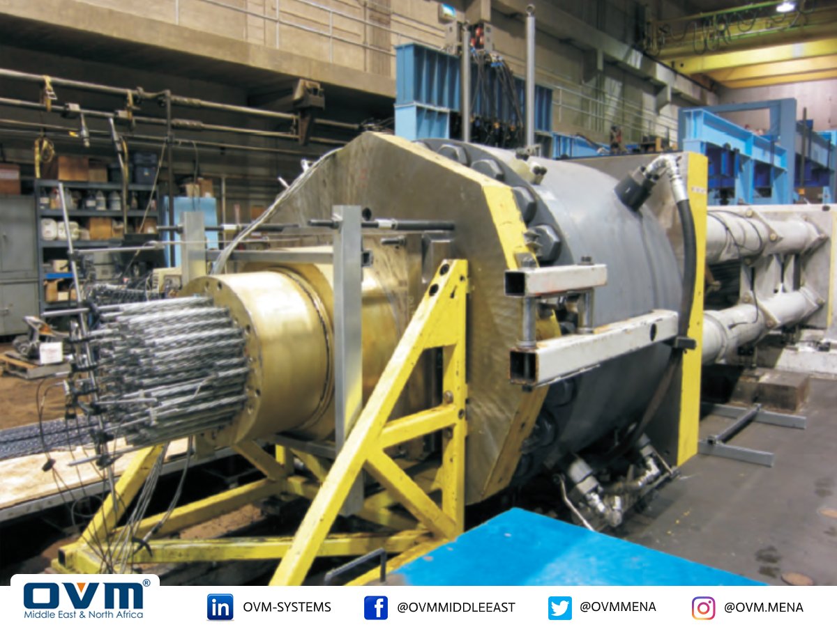 OVMmena's tweet image. {Photo} of “Anchorages Fatigue Test” of OVM250-139 Stay Cable system, Test was completed at CTL USA in 2012. 

It is a proven that OVM Stay Cable system has good static and fatigue performance according to latest CIP, fib, &amp;amp; PTI.

#OVM
#Cable_Stayed_Bridges
#OVM_Stay_Cable_System