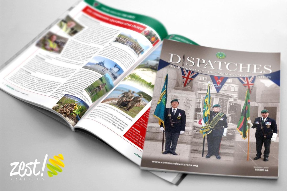 The Lemon Press was proud to print the new issue of DISPATCHES, the Commando Association magazine. This 20 page A4 title was litho printed 4 colour on 170gsm white silk. If your organisation has a print need that needs a perfect finish call  01527510262 - bit.ly/2Fva56q
