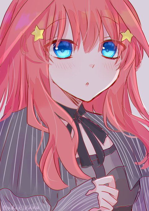 亜月るかさんがTwitterに投稿した中野五月(五等分の花嫁)のイラスト。