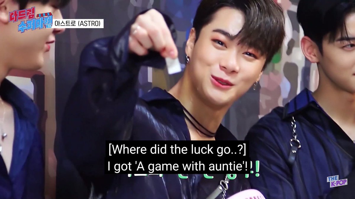 Dream Concert 2020Binwoo is super destiny for real. How likely it is to get the same from hundreds of random unknown choices? They both got to play with auntie! And both lost the game!  #ASTRO  #MOONBIN  #CHAEUNWOO  @offclASTRO  @ASTRO_Staff