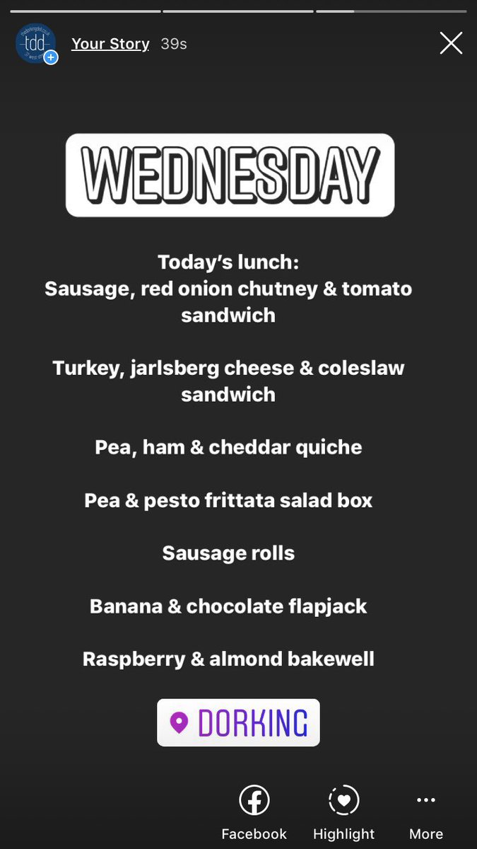 L U N C H 

Today’s lunch options...