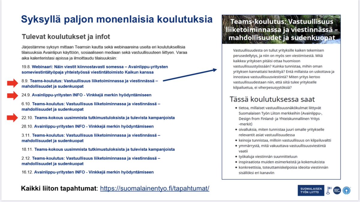 Syksy &amp; koulutukset alkoivat! 😀Päästiin kotitoimistolta ulos vetämään some-viestinnän webinaari #Avainlippu -yrityksille yhdessä mahtavan <a href="/lauravuok/">Laura Vuorio-Kuokka 🌚</a> (@kaikuhelsinki) kanssa. Kohtaaminen etätoteutuksesta puuttuu, niitä ikävä! 💙🗝🇫🇮 P.S. Katso muut koulutukset meidän sivuilta