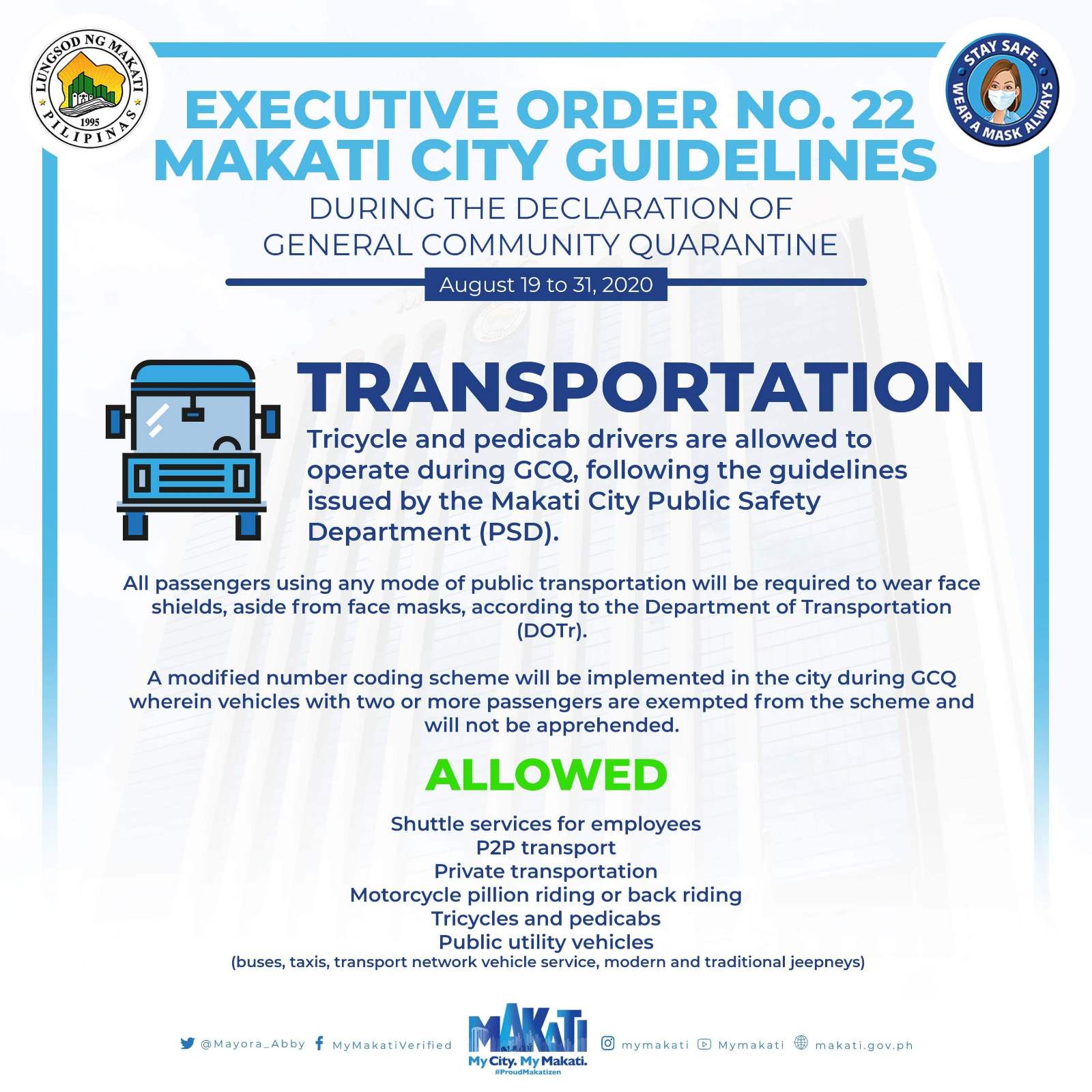 Mayora Abby on Twitter "Movement of all persons will be limited to