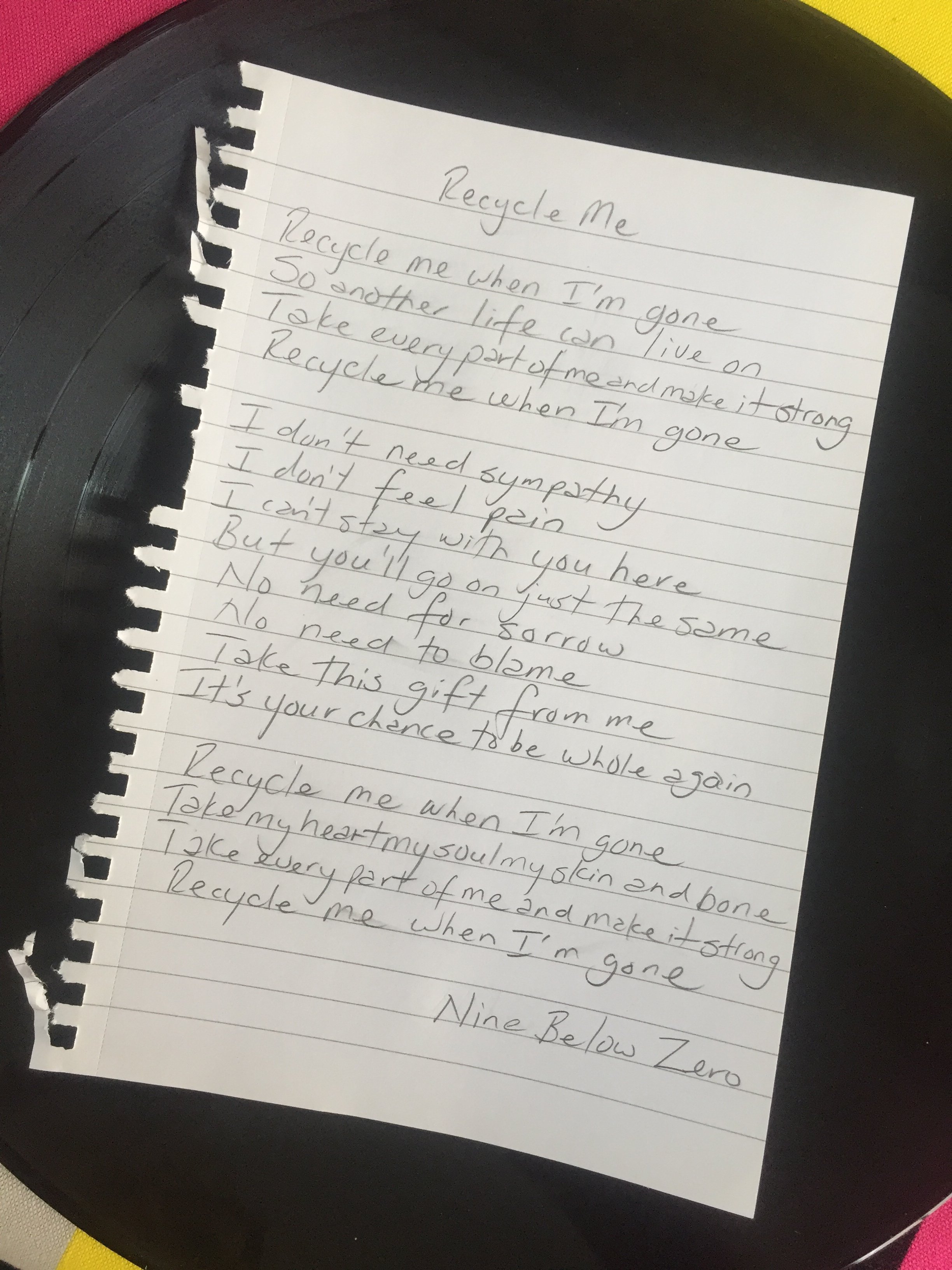 Nhs Organ Donation Ninebelowzero1 Were Inspired To Write The Song Recycle Me After Reading A Story In The Paper Find Out More About The Inspiration Behind The Lyrics T Co Lnzuoezxgh