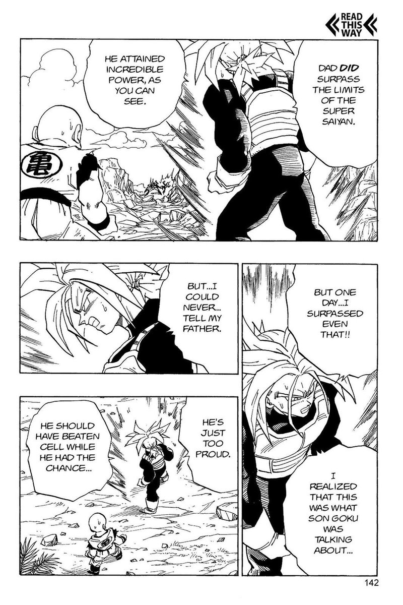 than anyone. In a way this is similar to the protagonists, who also desire power: both Vegeta and Goku desired to surpass their previous limits to become ascended past a regular super saiyan. But they are not the one who defeat cell: it is, as everybody knows now, gohan.