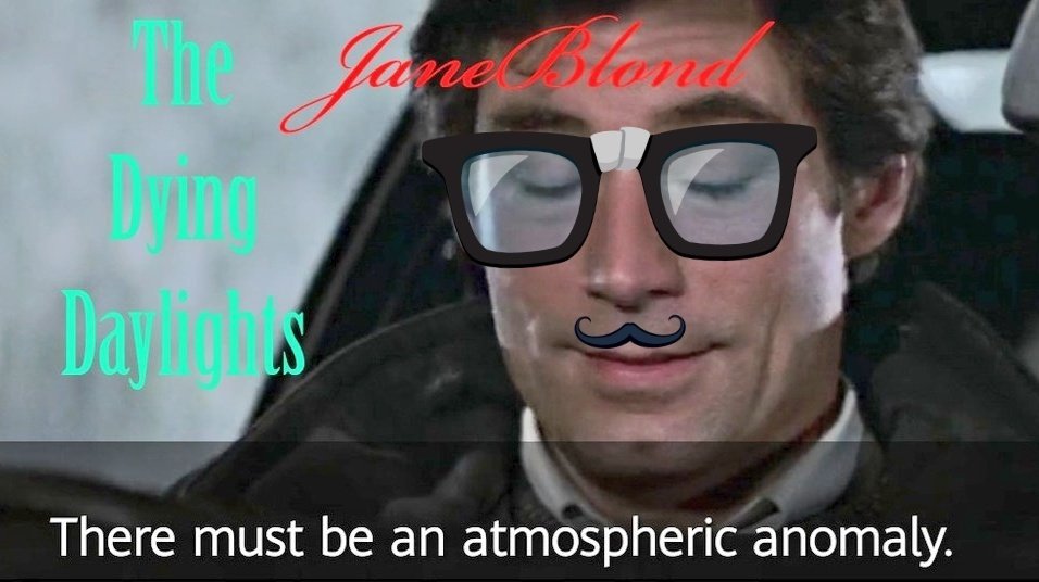 seumasbond's tweet photo. #JaneBlond007 
#CurrentAssignment #1

The #Dying #Daylights
#AstonMartin #CrashTestDummy

#JamesBond #TheLivingDaylights #Parody #Silly #Men #Movies
#MustachePower🖕 https://t.co/ZME23jlQ7D