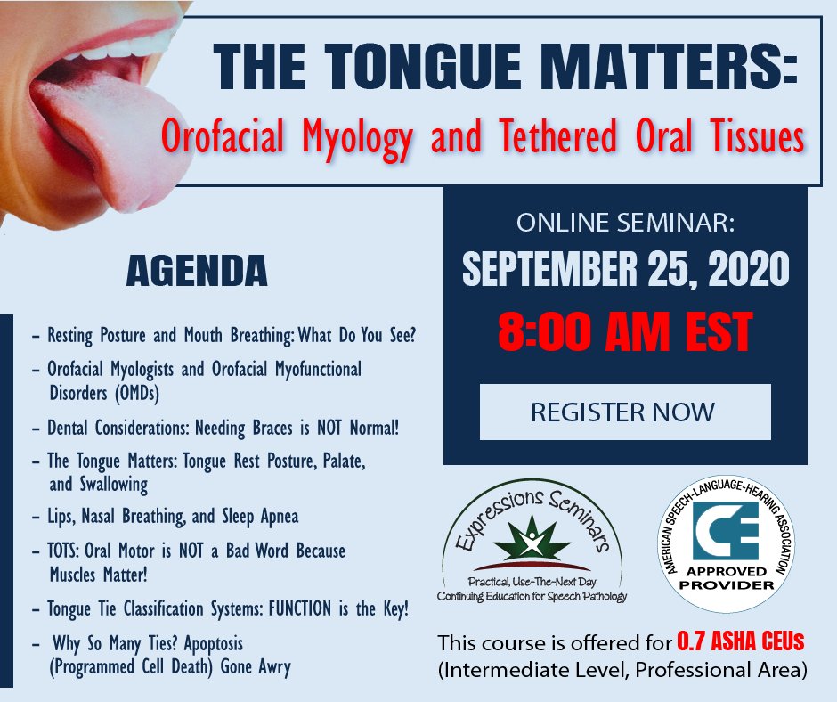 This course is offered for 0.7 ASHA CEUs

Register here: buff.ly/3giN17W