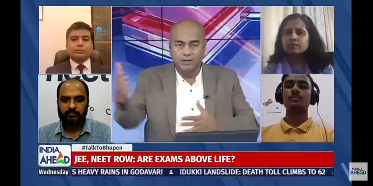 student0P's tweet photo. Today I Represented you all on @IndiaAheadNews to Postpone JEE &amp; NEET along with @advocate_alakh SIR &amp; @anubha1812 MA'AM.
Thanks to @bhupendrachaube Sir for Giving me a Chance to Speak on our Problem.
#POSTPONEJEEAndNEET https://t.co/ST3XUr8YCH