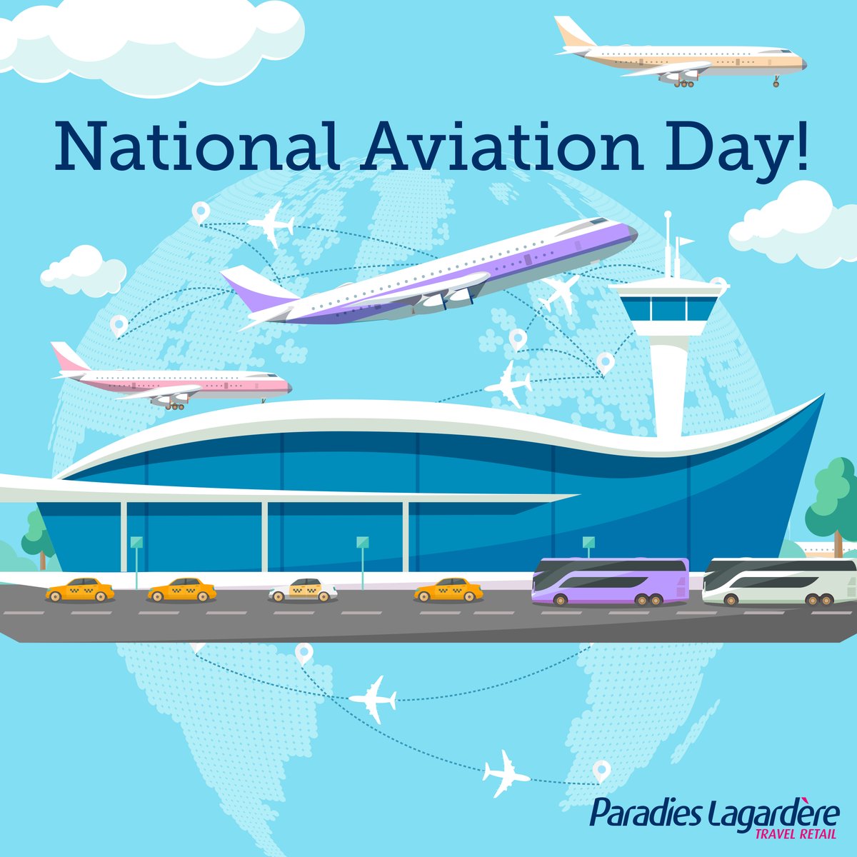 Happy #NationalAviationDay to all of our #airports, #ADCBE and brand partners, #airlines, and travelers! We couldn't be more proud to be part of such an important, amazing, and #resilient industry, and can't wait to see what's next.