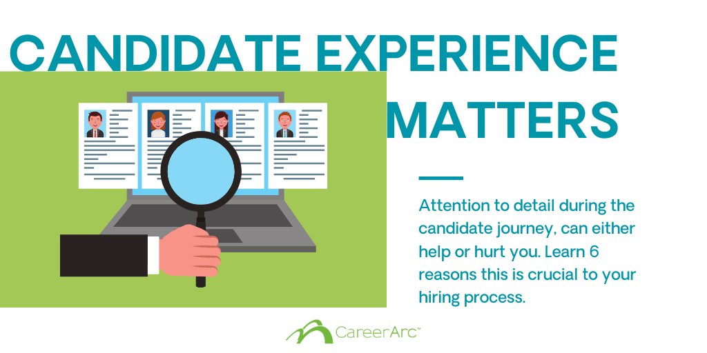 CareerArc's tweet image. Candidate experience can contribute to your company’s demise or boost your recruiting efforts. Learn how to use #CandidateExperience to attract top talent, today ➡️🔍💡 ow.ly/vgpI50B2MK9 #ProactiveHR #SocialRecruiting #Hiring #EmployerBrand #WednesdayWisdom