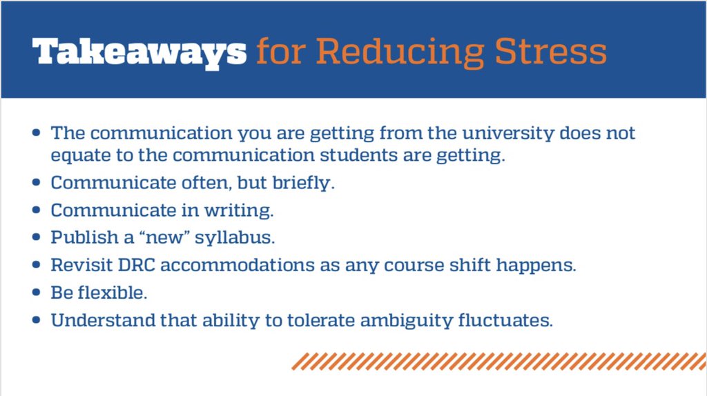 Megan_Stein's tweet photo. Preparing for Fall 2020 courses? Here are some ways to reduce student stress this fall learned from undergrads at UF: #TES2020 https://t.co/CmABEkzo1G