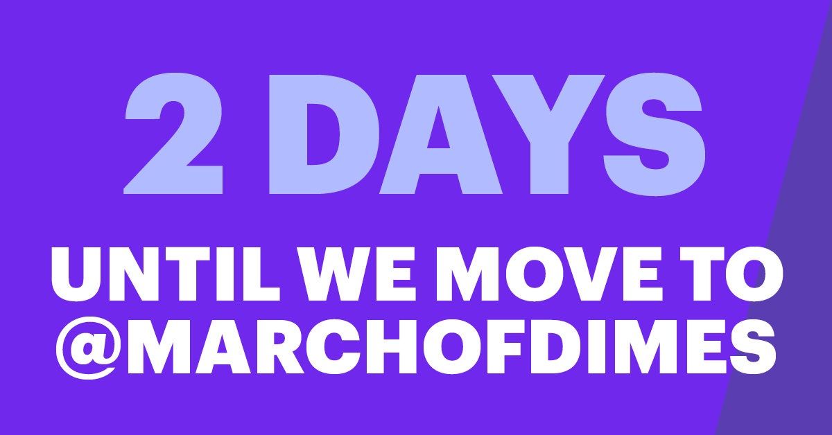 As of Friday, August 21, we’re moving @MarchforBabies related tweets to @MarchofDimes. Please be sure to follow us there for future #marchforbabies updates. #MFBStepUp