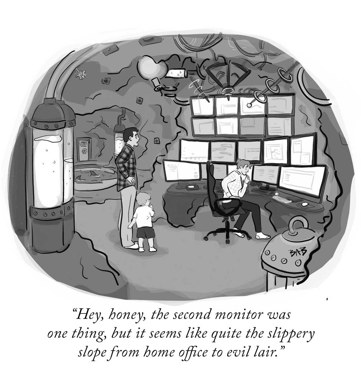 NewYorker's tweet photo. A cartoon by Brooke Bourgeois. https://t.co/kXMdzNmhIK
