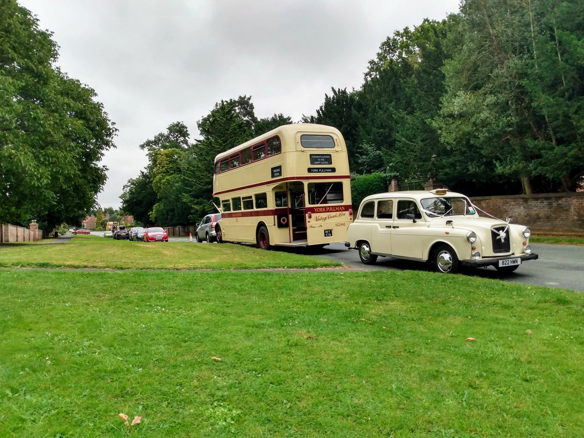 YorkPullmanBus's tweet photo. Our wedding taxi and closed top Route Master at Sutton on the Forest, providing a first class service to the happy couple and their guests. ❤️ #weddingtransport 

https://t.co/1i4d4MaOov https://t.co/s5Wdl4JGnf