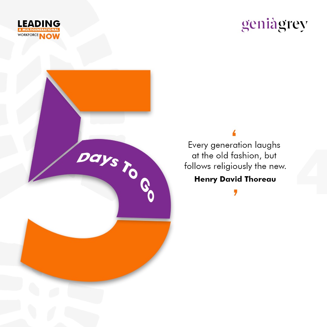 GeniaGrey's tweet photo. Leading a multigenerational workforce has never been more challenging than it is now.Join us as we share on how leaders can foster collaboration to create shared purpose and cross generational mentorship.
Register:- https://t.co/AIfM8GRfML 

#leadmultigen #workforce #leadership https://t.co/e0B2t3EHr7