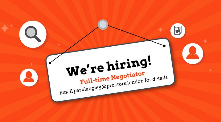 ProctorsHomes's tweet image. #Job opportunity: We're looking for an enthusiastic individual to join our team as a full-time #Negotiator. Previous experience not essential but does require a full UK #drivinglicense. Email parklangley@proctors.london for details.

#recruitment #beckenhamjob #westwickhamjob