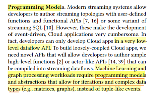 semanticbeeng's tweet image. "Beyond Analytics: the Evolution of Stream Processing Systems"
"The road ahead" : #programmingmodels - with complex orchestration, #DataFabric and #StateManagement
#MachineLearningEngineering
#ContinuousDeepAnalytics
Systems/applications, not just "pipelines"/analyses
paper⬇️